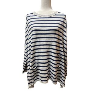 MerSea Catalina Striped Knit Crewneck Sweater Women's One Size OS Cottagecore‎